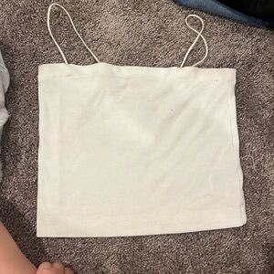 American Eagle white cropped tank top